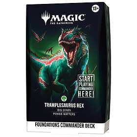 Magic: The Gathering Foundations Tramplesarus Rex Starter Commander Deck