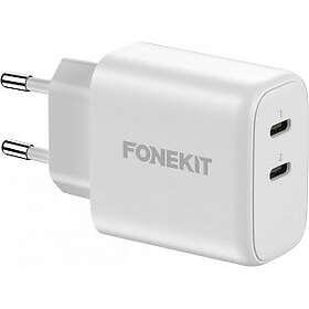 FoneKit GaN PD 65W USB-C + USB-C Seinälaturi