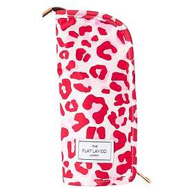 The Flat Lay Co. Stående Sminkekost Etui Rosa Leopard