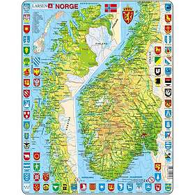 Platepusle Norgeskart Sør Nord 65 Biter