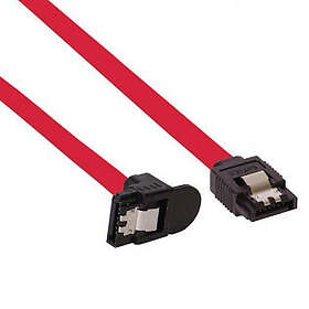 Intos SATA III InLine Kabel 90° 75 cm röd