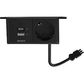 Deltaco Power Strip 1-Way with USB