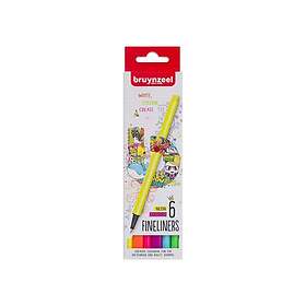 Bruynzeel Fineliner 0.4mm (Neon Värit) 6-pack