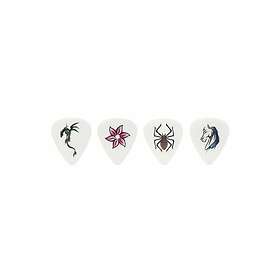 D'Andrea Cool Plecs 351 Tattoos Tynne Blandede Gitarplektre 12 Pack