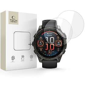 Tech-Protect Glass Fit+ Hærdet glas skærmbeskytter for Garmin Fenix 8 (2-pack)