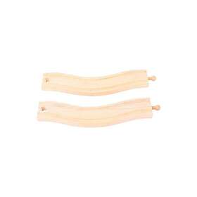 Bigjigs Wooden Rails Curved Rails 2 pieces