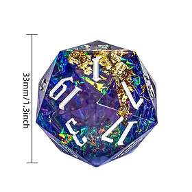 Titan D20 Lila Blå Glitter