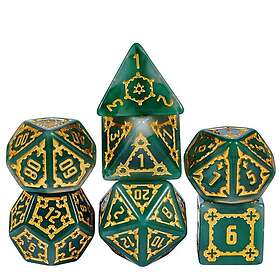 Stor Tärning Grön Jade D6:25mm 7st
