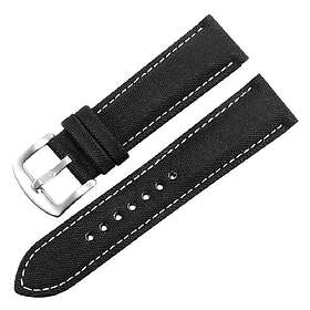 Tiera Läderförstärkt Nylon Klockarmband 22mm