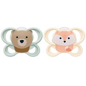 Nuk Perfect Match Air Pacifier 0-2m 2-pack (Fox/Bear)