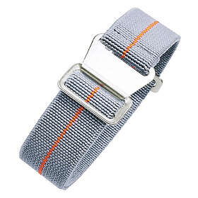 Tiera Flexibelt Klockarmband Grå-Orange 20mm