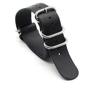 Tiera Nato Läder Klockarmband 18mm