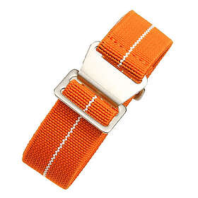 Tiera Flexibelt Klockarmband Orange Vitt 20mm