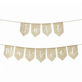 PartyDeco Banner Just Married GRL42-008