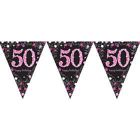 Riethmüller Girland Glitter Rosa Svart 9900606