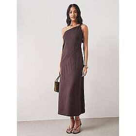 Mango Asymmetrical With Gathered Strap Long Dress