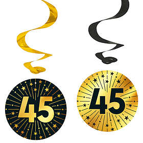 Globos Europe Swirls 45 År 4-pack 4636