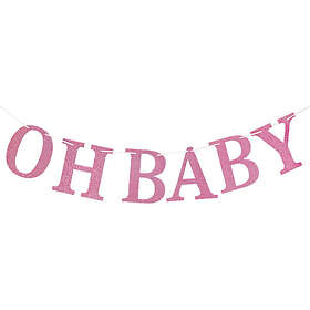 GODAN Garland Oh Baby Glitter Rosa QT-GOBR