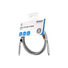 Deltaco USBC-2015GR USB-C til USB-C USB 2.0 1.5 m