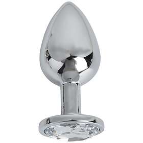 Cave Master Pleasure Steel Buttplug Crystal M