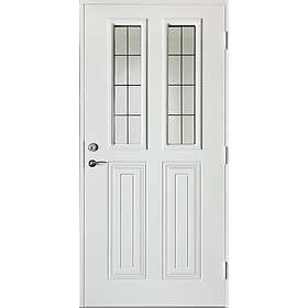 Harmonie Marianne Inngangsdør Hvit Tredobbeltglass Messingbeslag 100x200