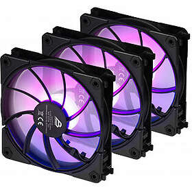 Blackstorm Luna UF120 ARGB PWM Reverse Black 120mm 3-pack