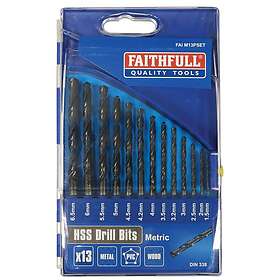 Faithfull FAIM13PSET HSS Drill Bit Set 13pcs