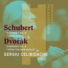 Sergiu Celibidache Schubert: Symphony 7 Unfinished Dvorak: Sym 9 CD