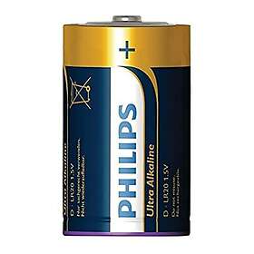 Philips Ultra Alkaline D LR20 Batterier 2-pack