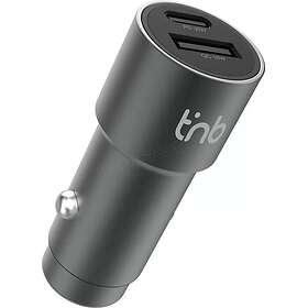 T'nB ALUCAC48 Car Charger 1x USB-A + 1x USB-C 48W