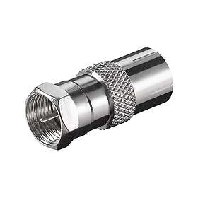 PRO 4040849116247 F-adaptateur: F mâle > Connecteur coaxial argent