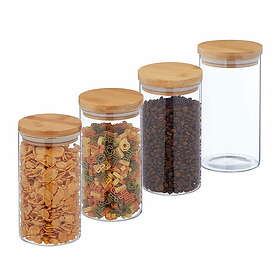 RXS Förvaringsburk 1000ml 4-Pack Glas Matbehållare -10039501
