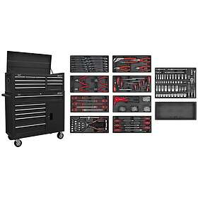 Sealey AP41STACKBCOMBO Roller Cabinet (15 drawers) + 117 Piece Hand Tool Kit