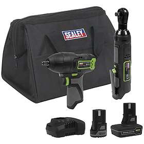 Sealey CP108VCOMBO6 (1x2ah & 1x4ah) Impact and Ratchet Wrench Kit