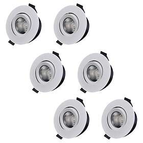 Downlight D-007 Pyöreä (7W) (6-pack)