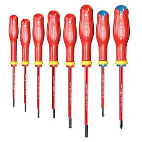 Facom ATD.J8VE VDE Isolée Slotted and Pozi Jeu de Tournevis 8pcs