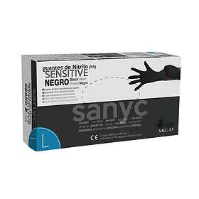Sanyc Nitrile Sensitive Svart Opudrad L