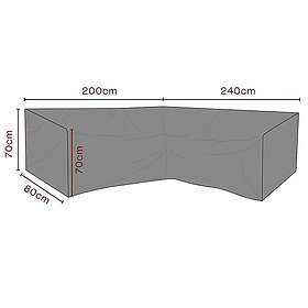 Brafab Betræk Hjørnesofa 240/200x80x70cm