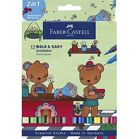 Faber-Castell Cozy Alkobasert Marker 12-pack