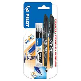 Pilot Frixion Ball Rollerball Pen 0.7mm (Sort) 2-pack
