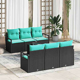 vidaXL Outdoor Sofa Set with Cushion 7 Pieces 3346276