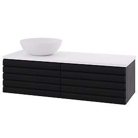 Linn Bad Selma Vanity Cabinet 120cm Svart (160612STV)