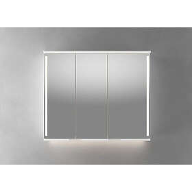 Linn Bad Sogn Speilskap med Integrert Belysning og Stikk Hvit Matt / 100cm 20110
