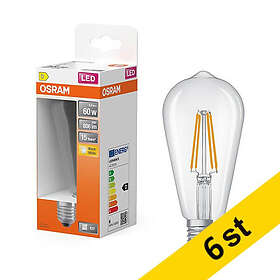 Osram ST64 E27 2700K 806lm 5.9W 6-pack