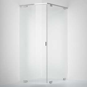 INR Epic Duschnischa Opal Klart Glas Med Krom Profil 13