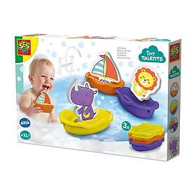 SES Creative S13001 Tiny Talents Badeskibe med skumdyr 3-pack