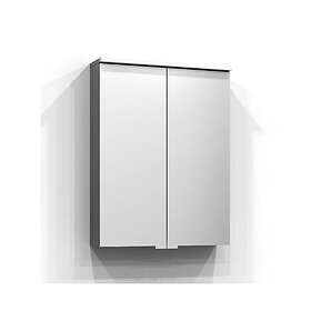 Svedbergs Bloc Spegelskåp Med Handfatbelysning Och Jordslutsbrytare Grå 55cm 25552-TL-JFB