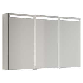 Dansani Mido+ Speilskap LED Hvit Matt 120cm 3 Dører S513-110