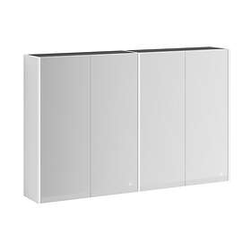 VikingBad Fay Speilskap Dobbel Hvit Matt 120cm 119189