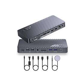 iDock Kvm Docking Station Dubbel Skärm Med 2 X 4K Hdmi P10
